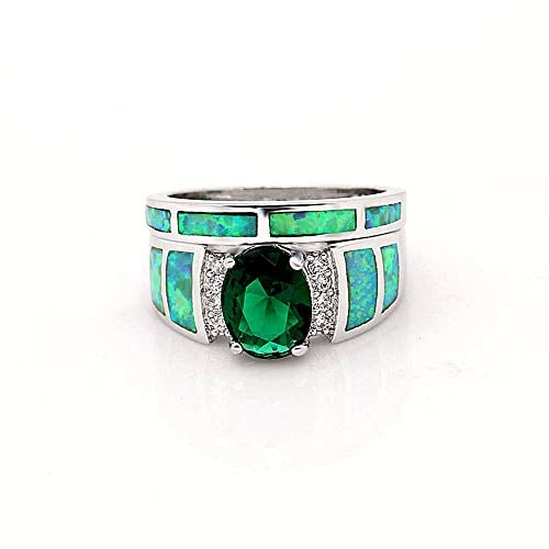 Opal Ring Set Platinum Plated Rings For Women