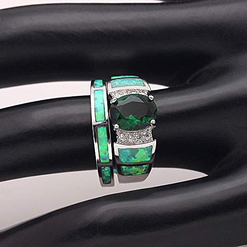 Opal Ring Set Platinum Plated Rings For Women