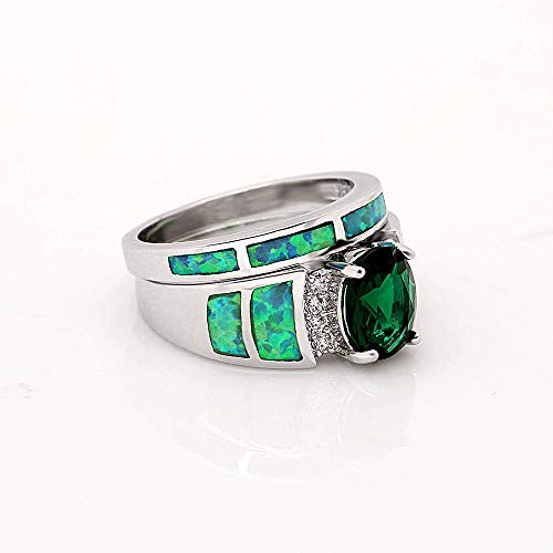 Opal Ring Set Platinum Plated Rings For Women