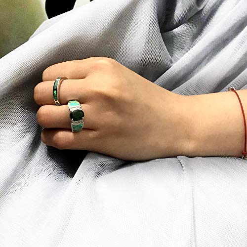 Opal Ring Set Platinum Plated Rings For Women