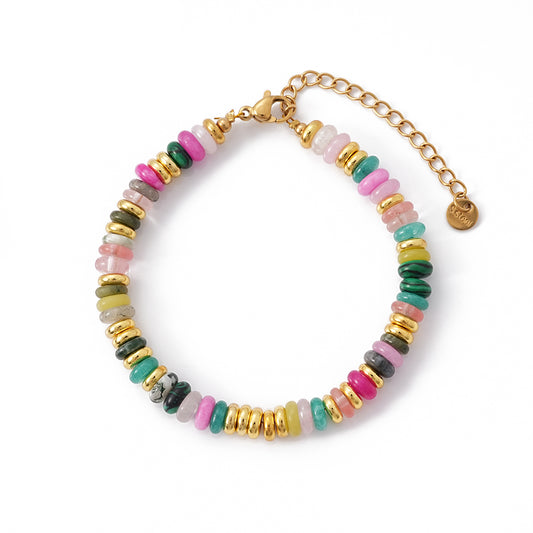 UFOORO Natural Stone Bracelets for Women Healing Crystal Beaded Adjustable Energy Chakra Yoga Gift
