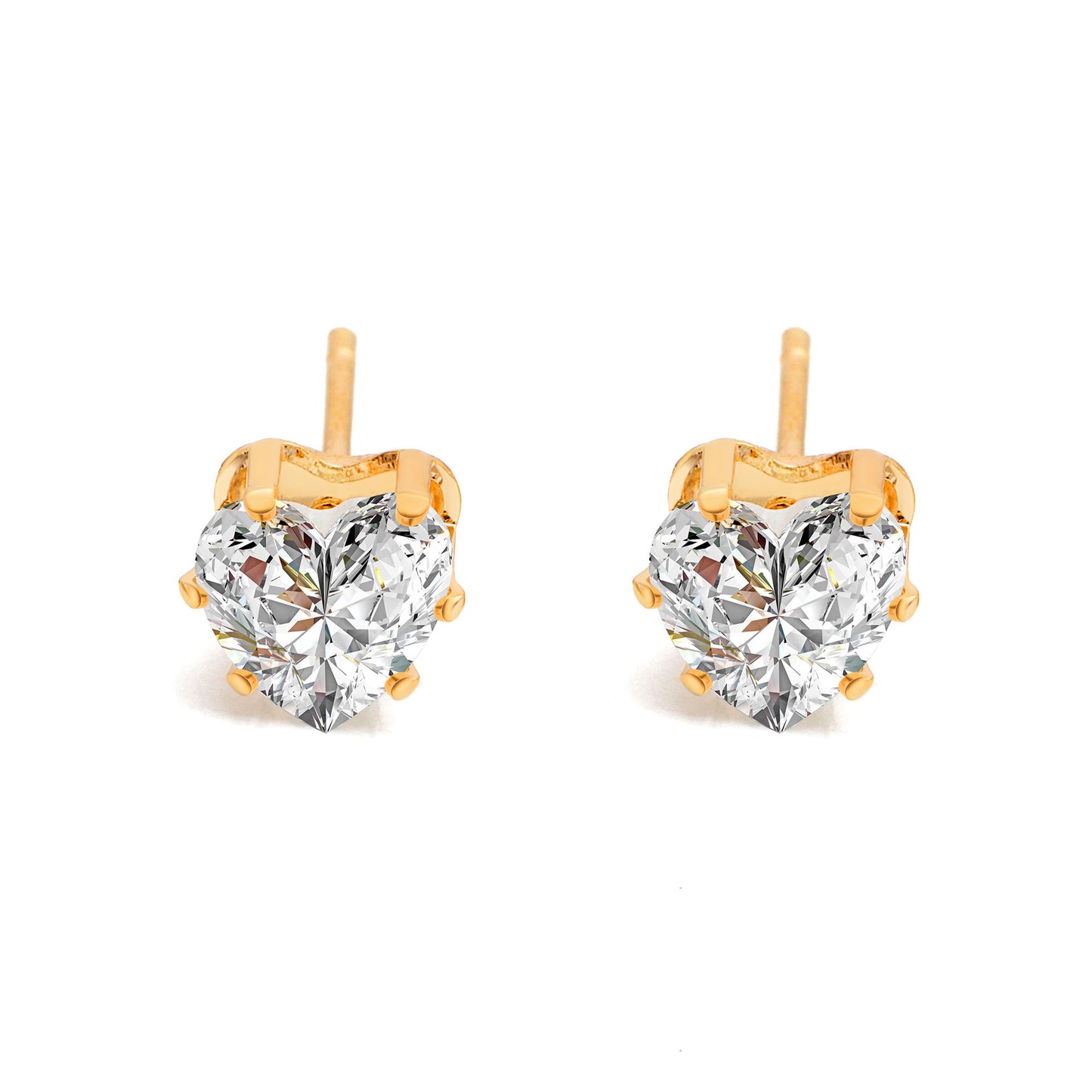 UFOORO White Diamond Earrings for Women 925 Silver Stud 1 Carat Simulated Diamond Wedding Gift Sparkly