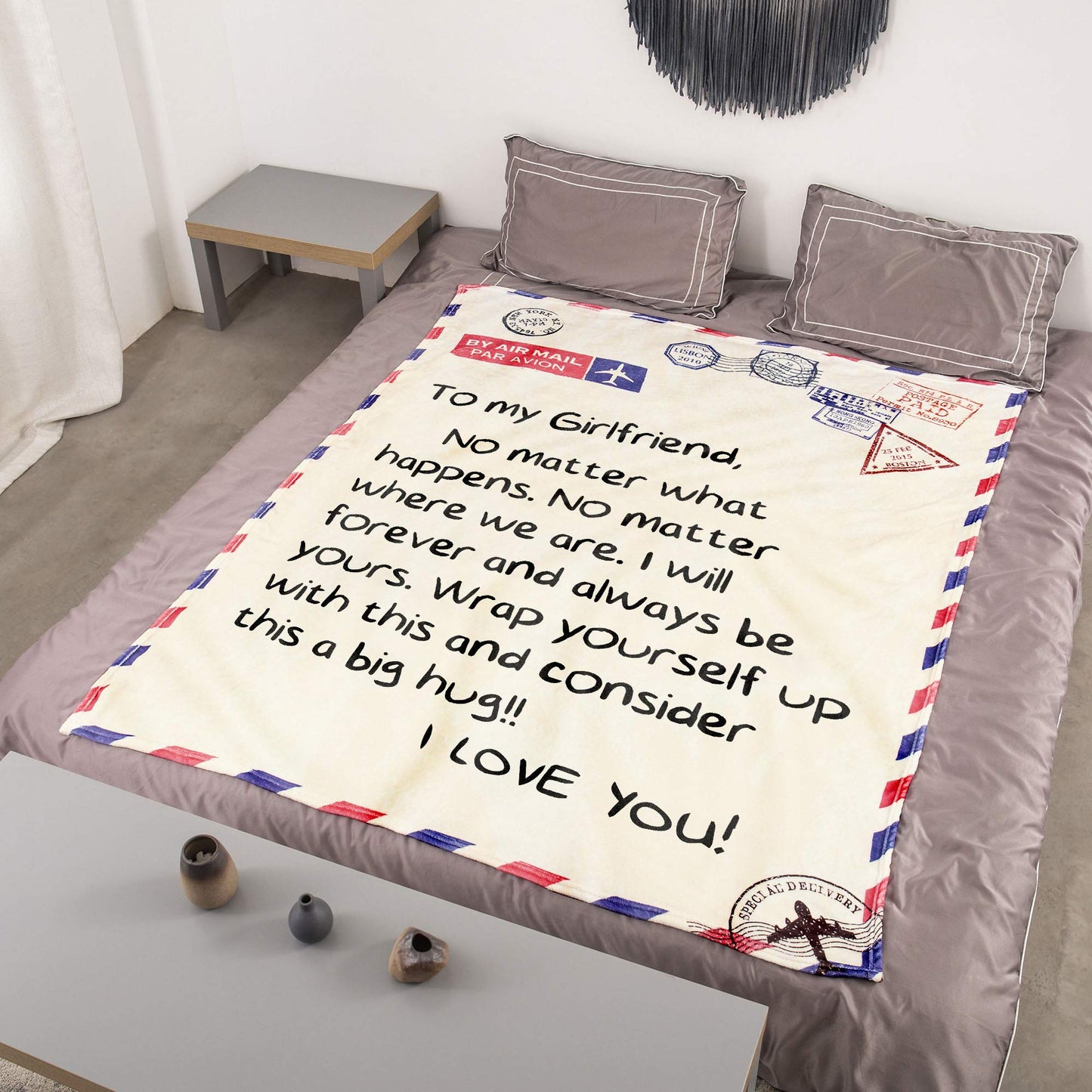 To My Girlfriend Blanket Gift