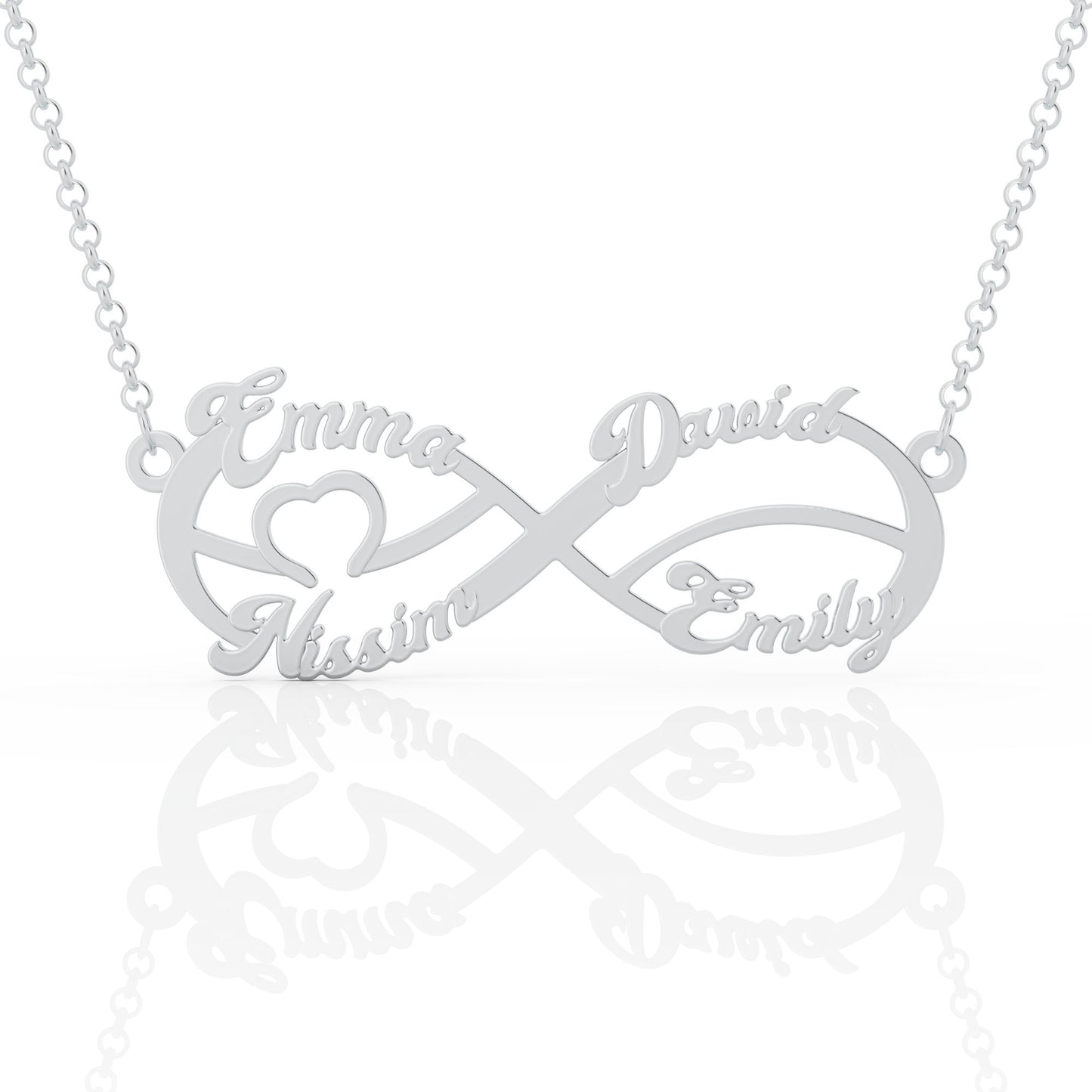 4 Names Custom Necklace